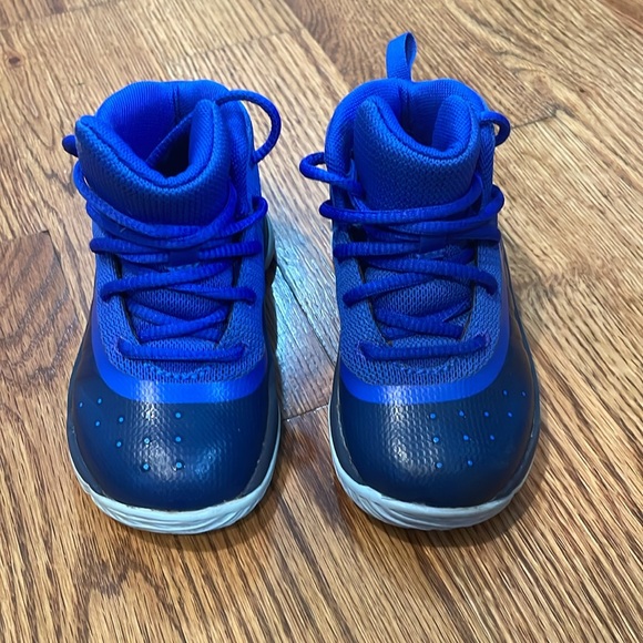 Kid’s Under Armour Curry 4 More Fun Royal Blue Tennis Shoes/Sneakers. Size 6K. - Picture 3 of 12